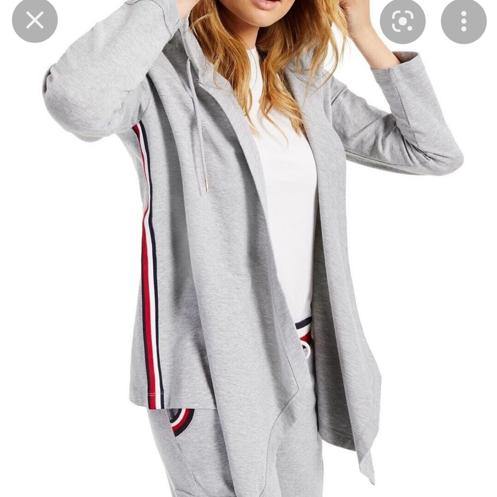 Tommy Hilfiger Women’s Gray Hooded Open Cardigan XXL EUC